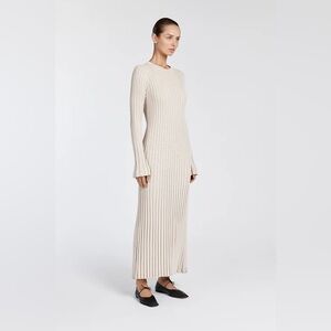 DISSH - ADA STONE LONG SLEEVE MIDI DRESS - SIZE SMALL